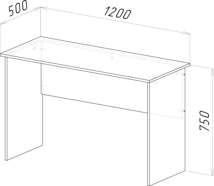 РМФ Стол письменный 1200 шимо светлый/белый